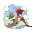 Dragon in clouds tattoo design idea