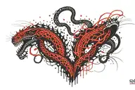 Hydra is long with one head and one tail tattoo design idea