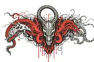Hydra is long with one head and one tail tattoo design idea