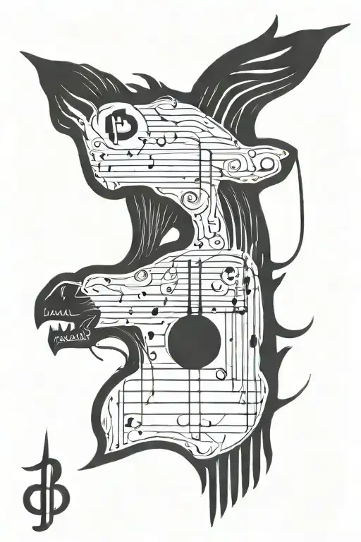 neck tattoo for music lover boy tattoo design idea