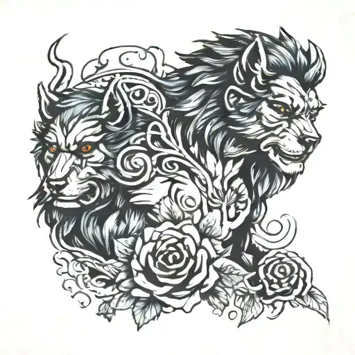 teen wolf tattoo design idea