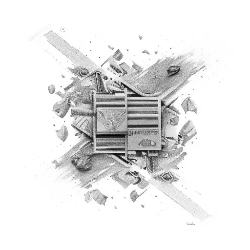 An artist's palette with Indian rupees as paint tattoo design idea