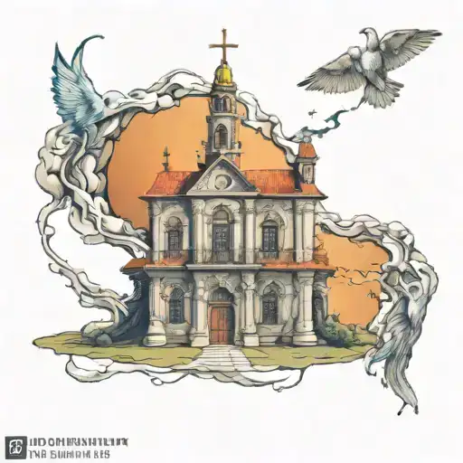 Capilla sixtina con espíritu santo  tattoo design idea