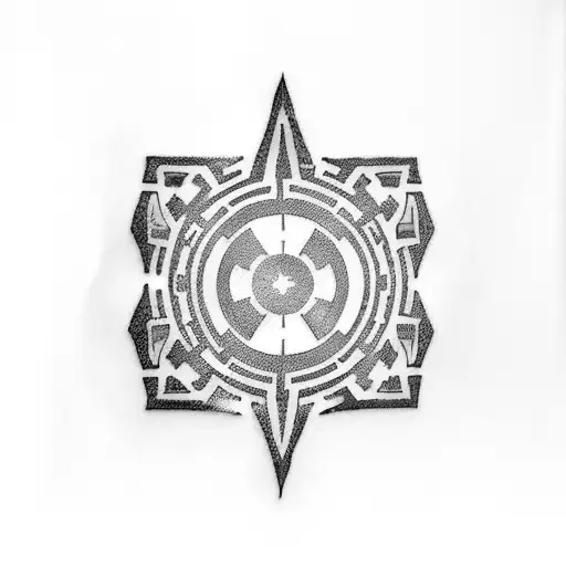 star wars tattoo, jedi symbol and darht vader, tribal tattoo design idea