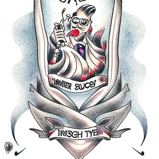 Finding success over time tattoo design idea