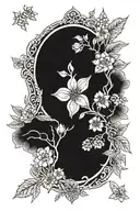 make tattoo with japanese three, finnish nature, flowers and viking theme tattoo design idea
