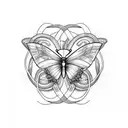 beautiful blue butterfly emerging from the skin lefted by a snake tattoo design idea