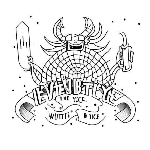The words: be nice to your monsters tattoo design idea