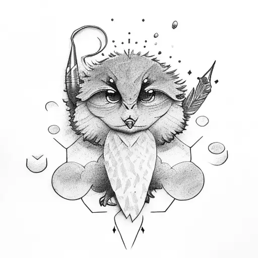 A quill pen writing the text 'A friendship I paint unteachable' tattoo design idea