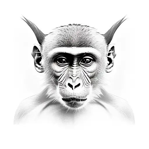 muay thai monkey tattoo design idea