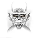 muay thai monkey tattoo design idea