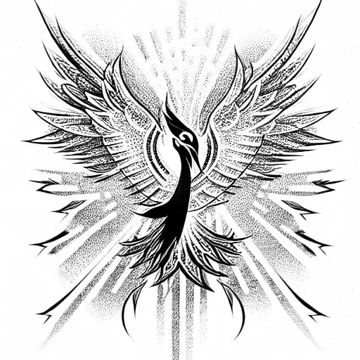 Phoenix tattoo design idea