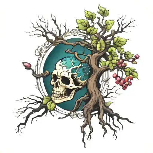 poison tree tattoo design idea
