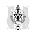 ave felix con tres colas tattoo design idea