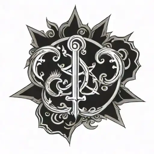 Salvation army Ukraine tryzub trident tattoo design idea