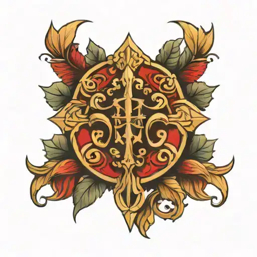 Salvation army Ukraine tryzub trident tattoo design idea