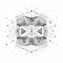 A geometric representation of the Milky Way galaxy with stars and constellations, symbolizing the vastness of space and the interconnectedness of all things tattoo design idea