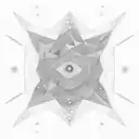 A geometric representation of the Milky Way galaxy with stars and constellations, symbolizing the vastness of space and the interconnectedness of all things tattoo design idea