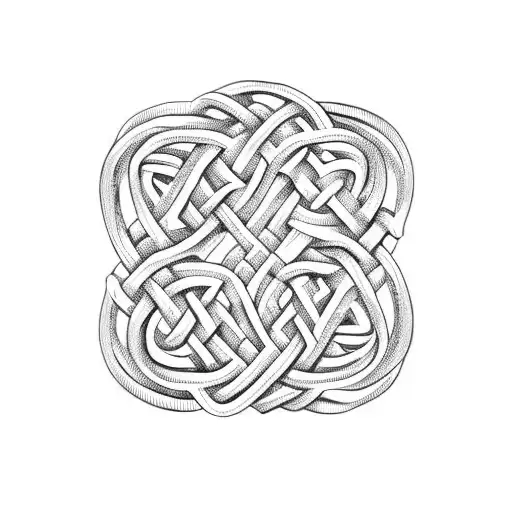 irish knots tattoo design idea
