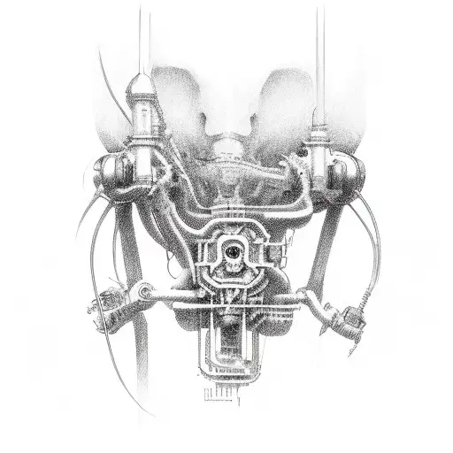 Deep, Natural, Mechanical, Electrical tattoo design idea