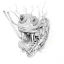 Deep, Natural, Mechanical, Electrical tattoo design idea