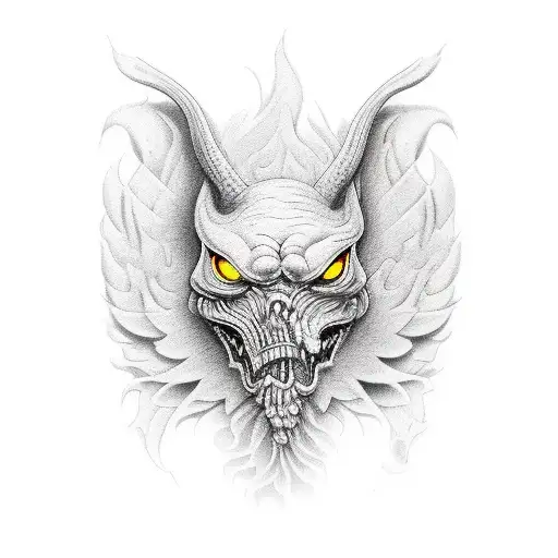 building in fire tattoo design idea