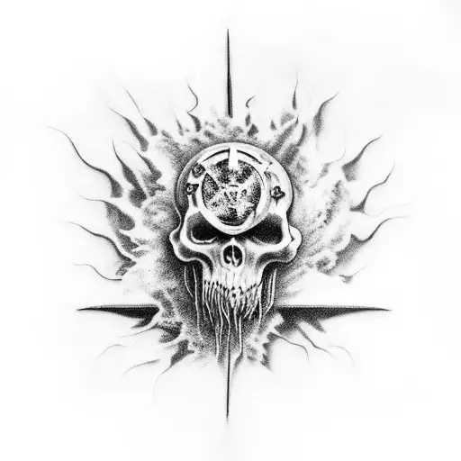 black metal tattoo design idea
