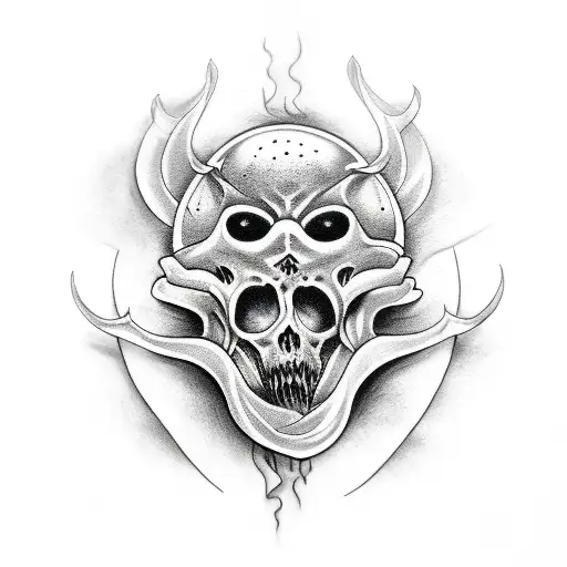 black metal tattoo design idea
