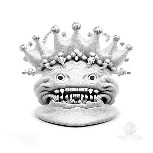 red nose rubber crown tattoo design idea