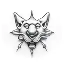 red nose rubber crown tattoo design idea