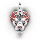 red nose rubber crown tattoo design idea