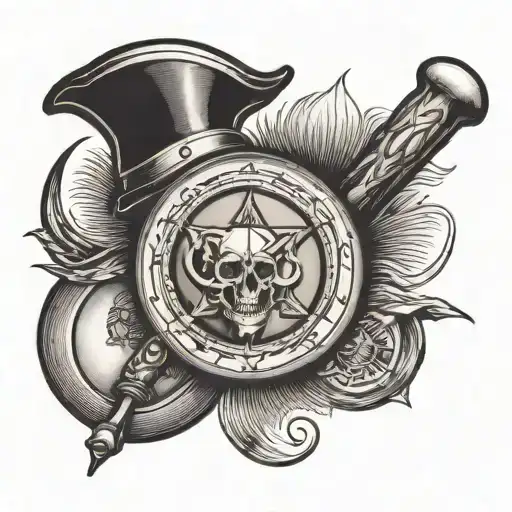 tool with subtle references tattoo design idea
