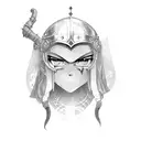 anime medieval de luta contra seres gigantes tattoo design idea