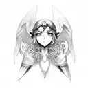 anime medieval de luta contra seres gigantes tattoo design idea