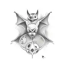 cute Bat tattoo design idea