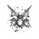 cute Bat tattoo design idea