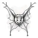 cute Bat tattoo design idea