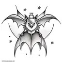 cute Bat tattoo design idea