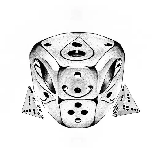 mepel throwing dice tattoo design idea