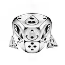 mepel throwing dice tattoo design idea