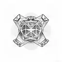 mepel throwing dice tattoo design idea