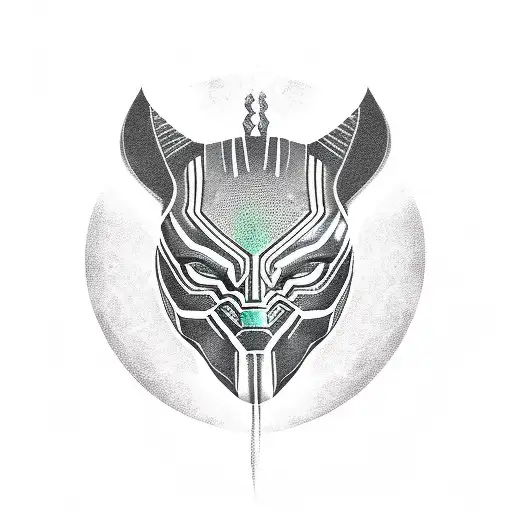 Black Panther Party logo combined with an African tribal design tattoo design idea