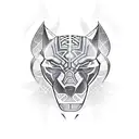 Black Panther Party logo combined with an African tribal design tattoo design idea