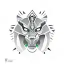 Black Panther Party logo combined with an African tribal design tattoo design idea