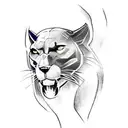 Black Panther Party logo combined with an African tribal design tattoo design idea