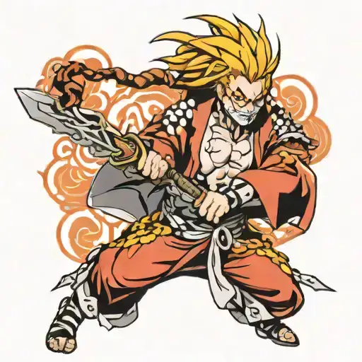 Rengoku Demon slayer  tattoo design idea