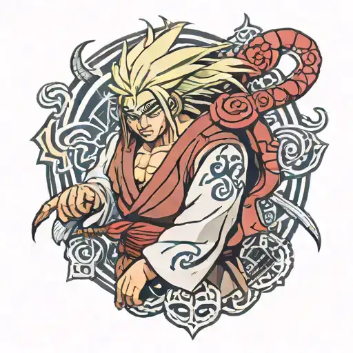 Rengoku ando Jiraiya  tattoo design idea