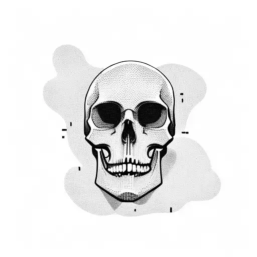 Incorporate a skull and the acronym 'IGY6' in a minimalist blackwork design tattoo design idea