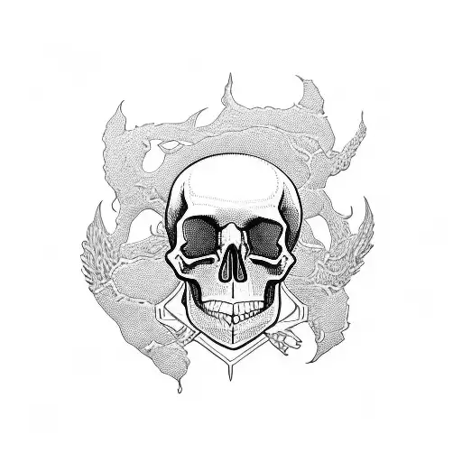 Incorporate a skull and the acronym 'IGY6' in a minimalist blackwork design tattoo design idea