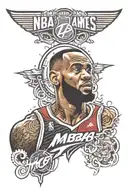 nba lebron james tattoo design idea